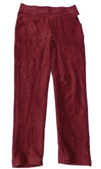 Nové - Vínové žebrované sametové tregíny Nutmeg