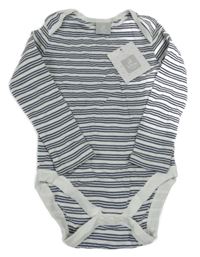 Nové - Bielo-tmavomodré pruhované body Disney