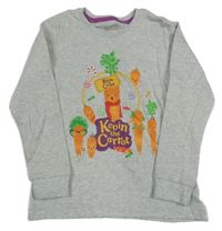 Svetlosivé tričko s mrkvičkami Lily & Dan