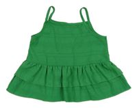 Zelený crop top Shein