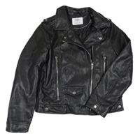 Černý koženkový crop křivák Zara