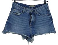 Dámské světlemodré riflové roztřepené kraťasy Denim 