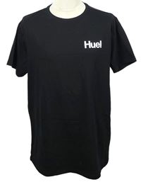 Pánské černé tričko s logem Huel 