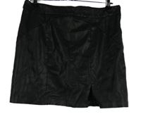 Dámska čierna koženková minisukňa Topshop