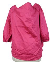 Dámská tmavorůžová halenka s lodičkovým výstřihem New Look 