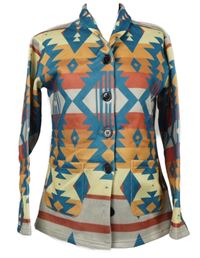 Dámské barevné vzorované teplákové sako MissLook 