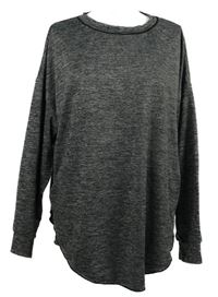 Dámske sivé melírované športové tričko Shein