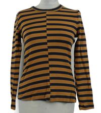 Dámské béžovo-tmavomodré pruhované triko Next 