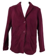 Dámský vínový fleecový blejzr Collection