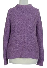 Dámsky fialový chlpatý sveter M&S