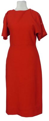 Dámske červené midi šaty Warehouse