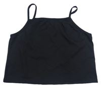 Čierny športový crop top Shein