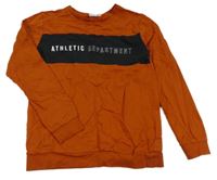 Oranžovo-čierna mikina s nápisom Name it