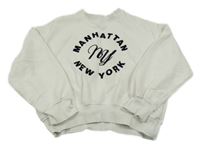 Bieli oversize mikina s nápisom Zara