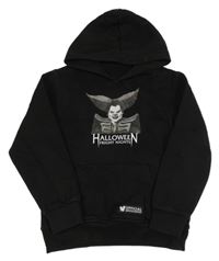 Čierna mikina s klaunem a kapucňou