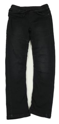 Čierne melírované teplákové rifle