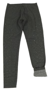 Tmavošedé teplákové leígny s kamínky C&A