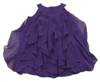 Fialové šifónové šaty H&M