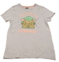 Svetloružové tričko s yodou Primark