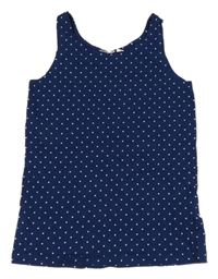 Tmavomodrý bodkovaná ý top NKD