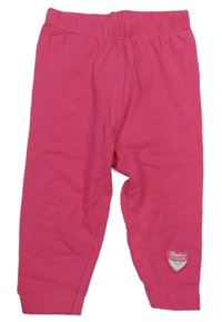 Tmavorůžové legíny s nášivkou