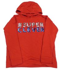 Červené mikina s flitrovaným nápisom S. Oliver