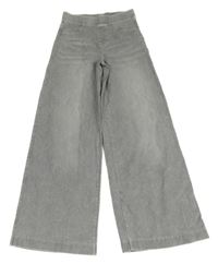 Svetlosivé melírované široké džegíny H&M
