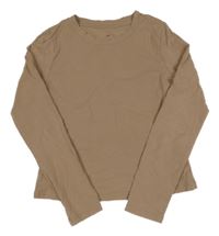 Hnedé crop tričko H&M