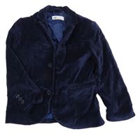 Tmavomodré sametové sako H&M
