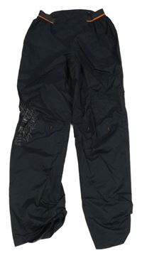 Čierne šušťákové nepromokavé nohavice Decathlon