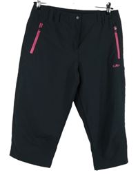 Dámské antracitové šusťákové 3/4 sportovní kalhoty CMP