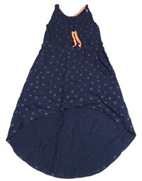 Tmavomodré bavlnené šaty s hviezdami zn. H&M