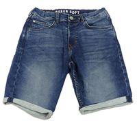 Modré teplákovo/riflové kraťasy Denim Co.