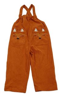 Oranžové na traké manšestráky s liškami