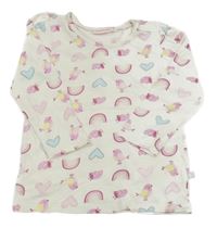 Smotanové tričko s duhami Liegelind