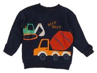 Tmavomodrá mikina s bágrom Nutmeg