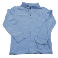 Svetlomodré melírované polo tričko George