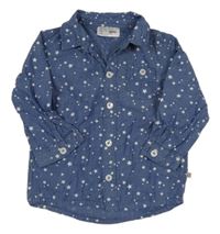 Tmavomodrá melírovaná košeľa s hviezdami Ergee