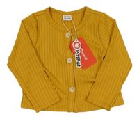 Nové - Horčicové rebrované prepínaci tričko