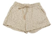 Béžové bodkovaná é teplákové kraťasy H&M