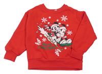 Červená mikina s Mickey a Minnie Disney