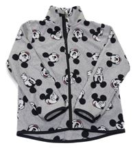 Sivá fleecová prepínaci mikina s Mickeym H&M