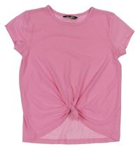 Ružové sieťované tričko s překřížením F&F