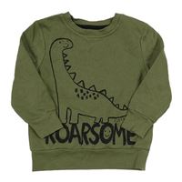 Khaki mikina s dinosaurom George