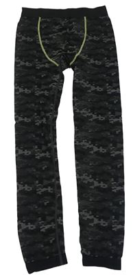 Šedo-černé army funkční spodní legíny Crivit