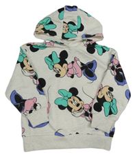Béžová melírovaná mikina s Minnií a kapucí Disney 