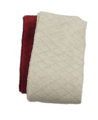 Nové - 2x Tmavočervené + béžové kárované pančuchy