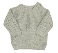 Smetanovo-čierny žinylkový sveter F&F