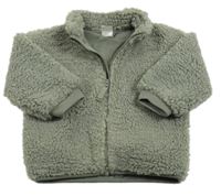 Sivá huňatá podšitá bunda H&M