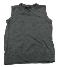 Tmavosivá svetrová vesta Next